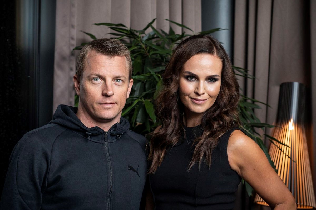 Kimi and Minttu Räikkönen launching event at the Clarion Hotel in Helsinki in 2018.