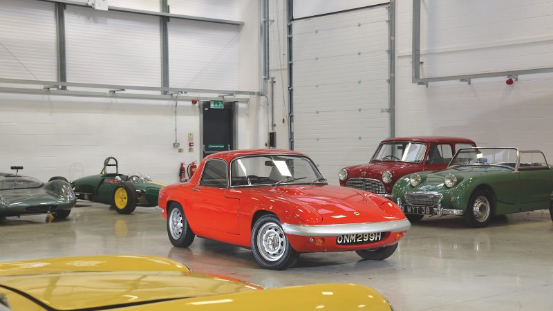 Gordon Murray's garage of vintage cars.