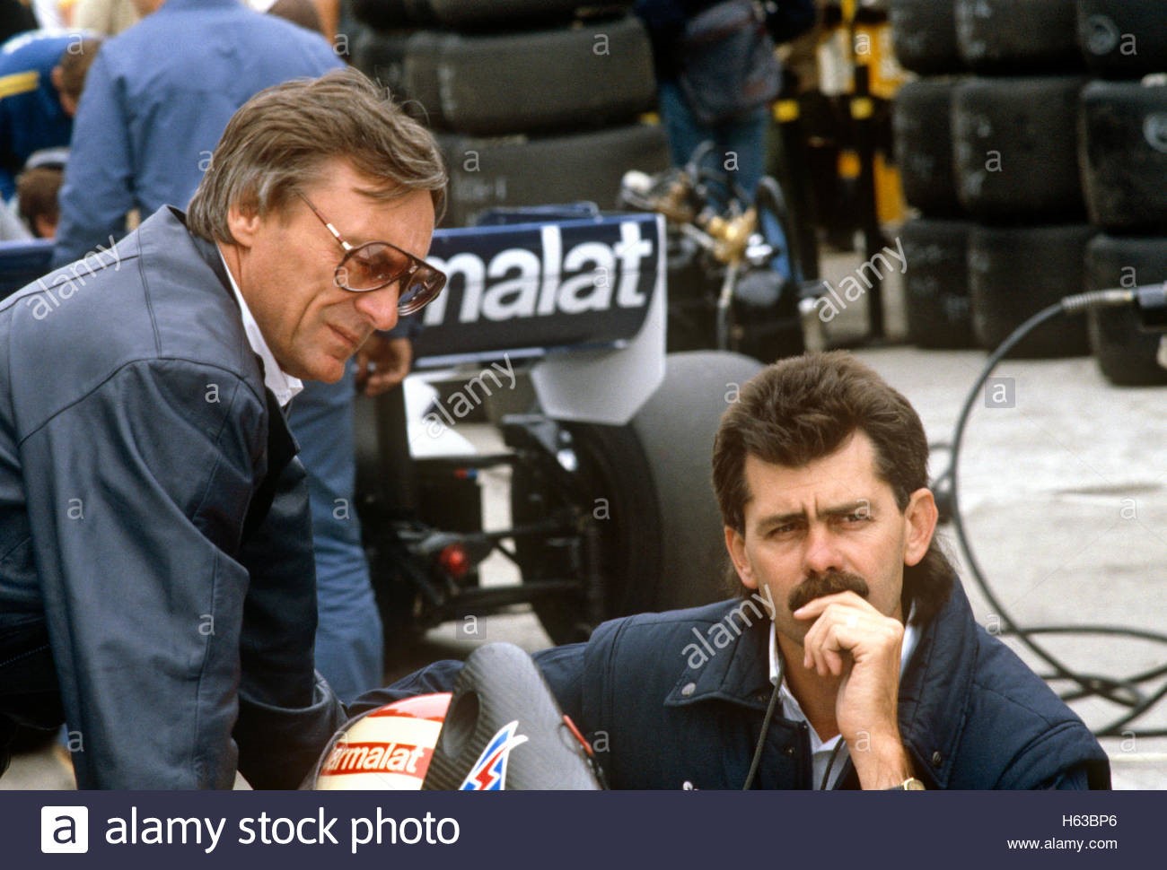 Gordon Murray and Bernie Ecclestone in 1980s.