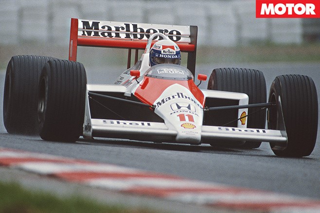 A McLaren in action.