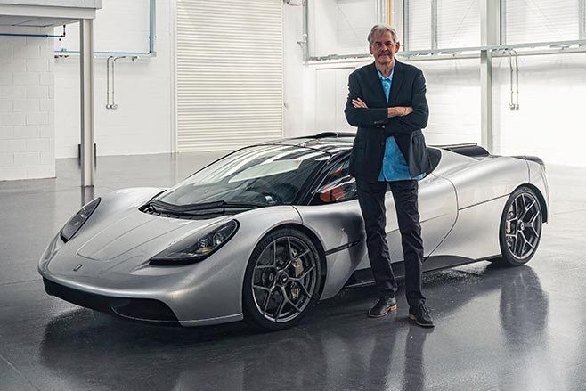 Gordon Murray with one of his road cars.