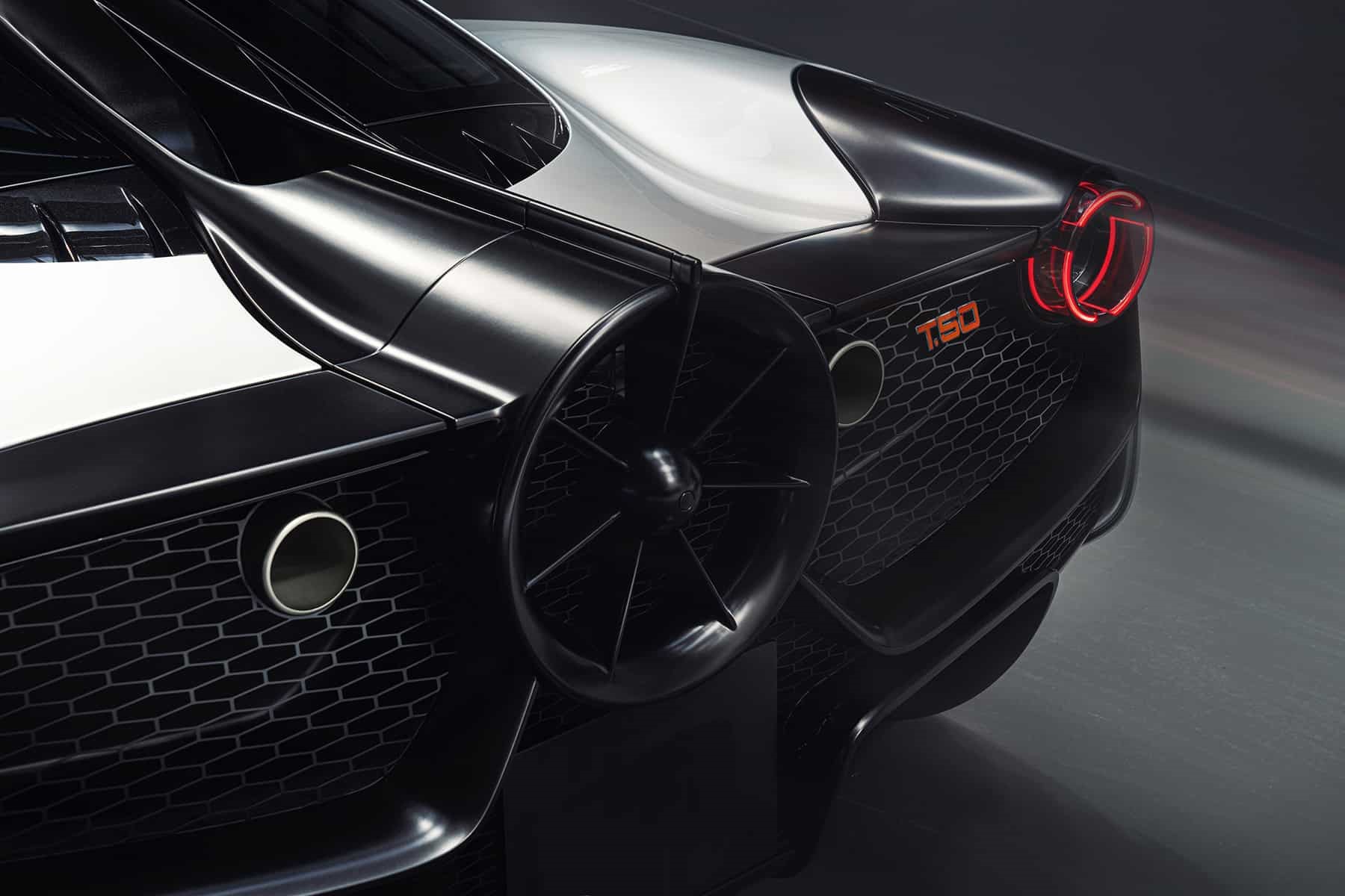 The fan on the T.50 helps to manipulate the airflow around the car and improve the performance.