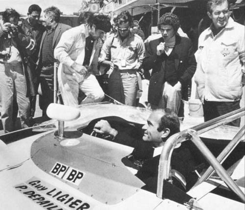 Guy Ligier in his car.