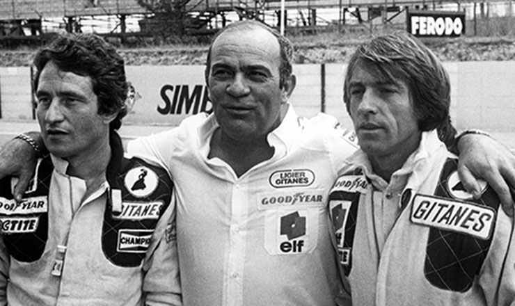 Patrick Depailler, Guy Ligier and Jacques Laffite in 1979.
