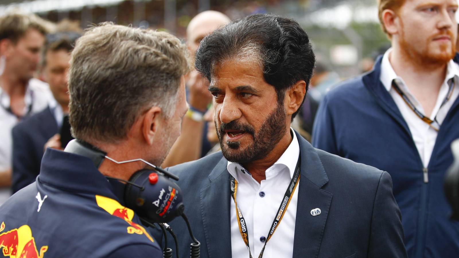 Chris Horner talks with Mohammed Ben Sulayem, FIA President.
