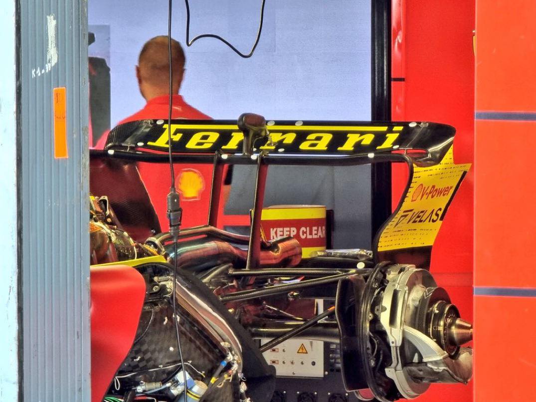 Ferrari's rear wing for Monza.