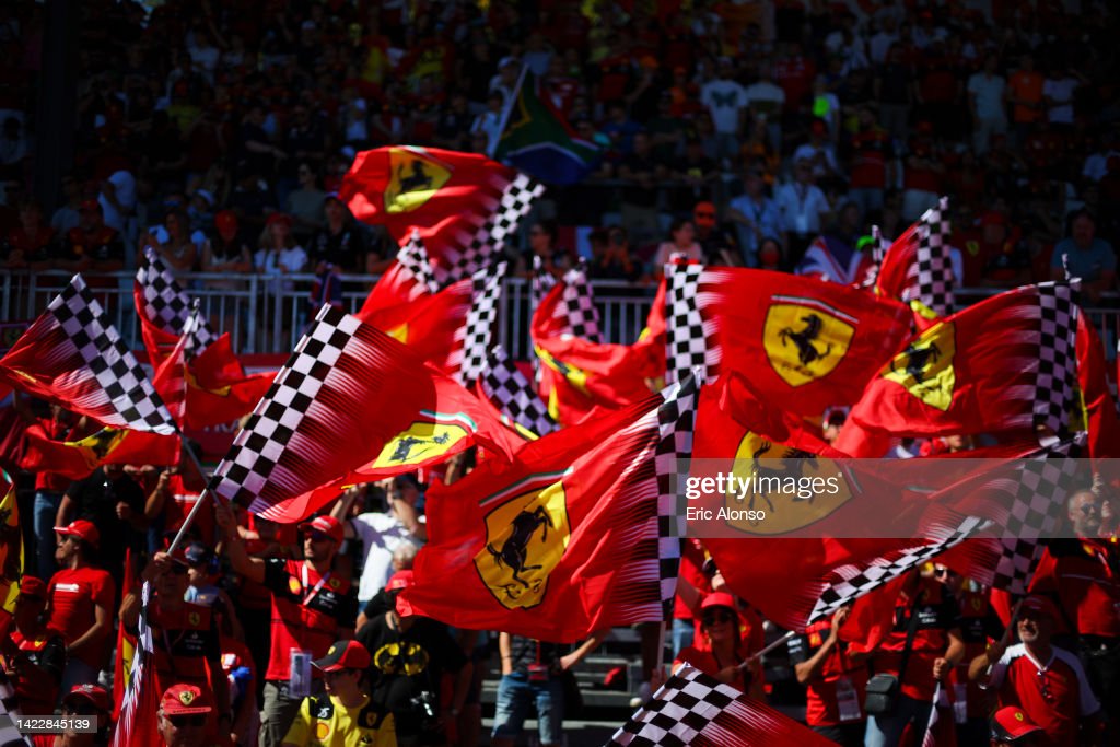 Ferrari flags.