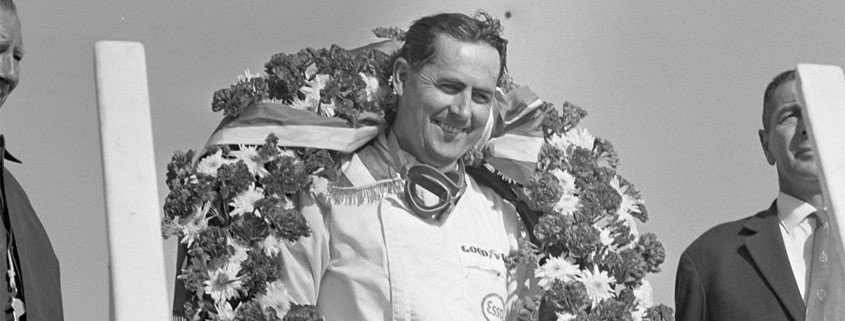 Jack Brabham on the podium.