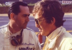 Jack Brabham and Jochen Rindt in 1968, big friends.