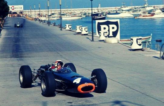 Jackie Stewart (we think) during the 1965 Monaco Grand Prix.