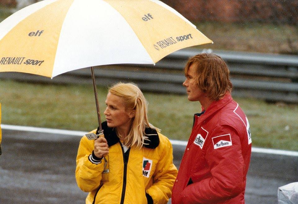 James Hunt with a blond girl.