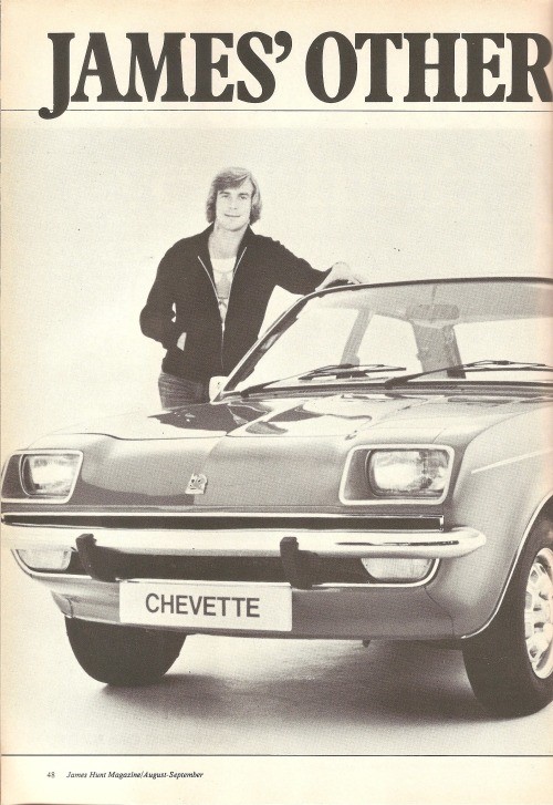 James Hunt and a Chevrolet Chevette.