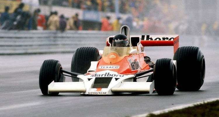 James Hunt, McLaren, in 1977. 