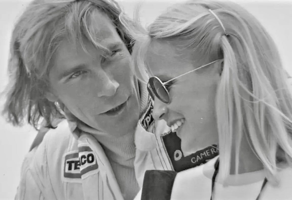 James Hunt with a blonde girl.