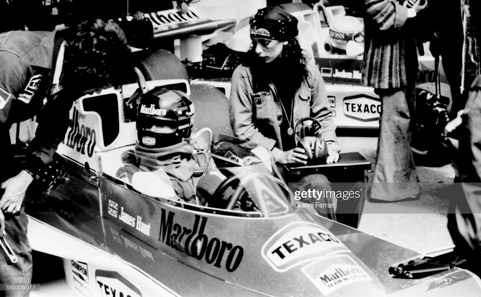 James Hunt on the circuit of Jarama, Madrid, Spain, probably on 02 May 1976. 