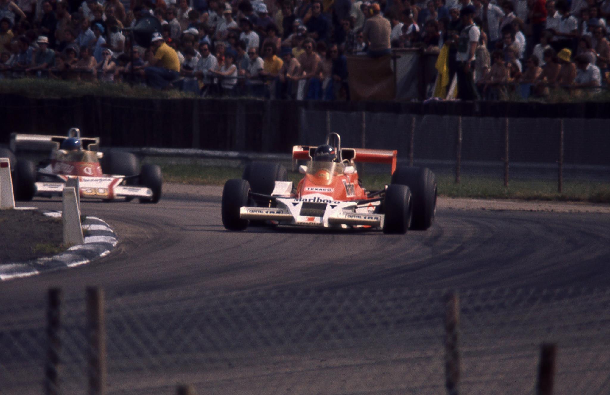 James Hunt, McLaren, in 1977.