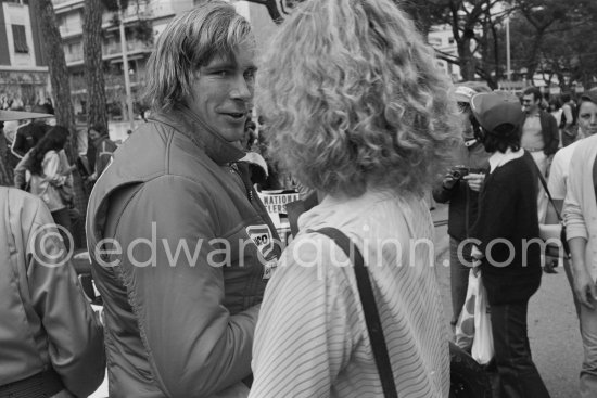 James Hunt with a girl at the Monaco Grand Prix on 07 May 1978. 