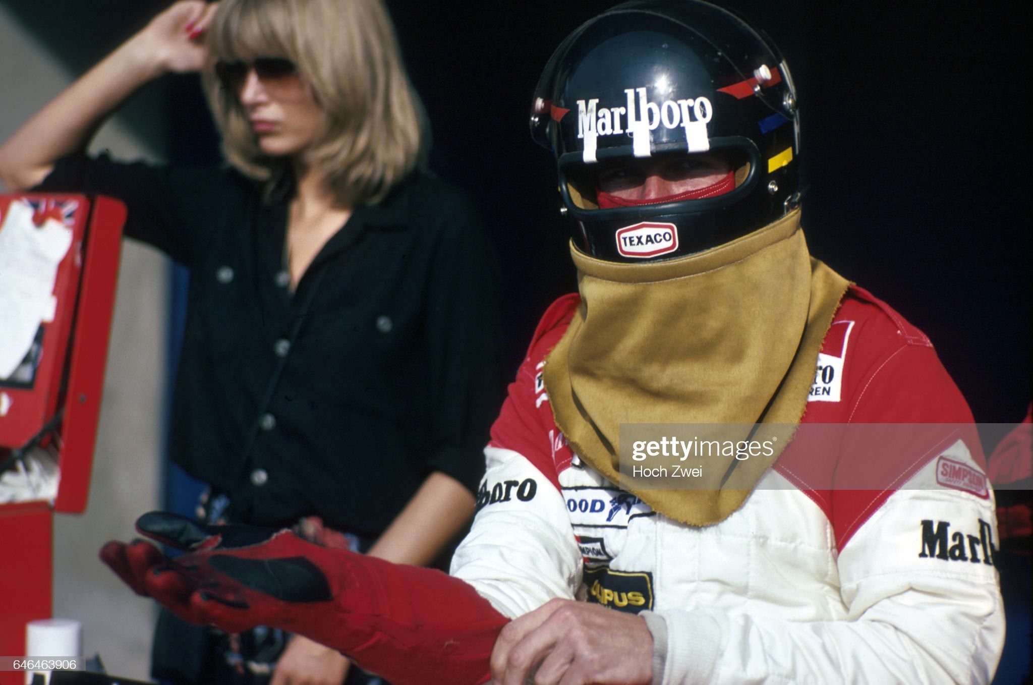 James Hunt in the McLaren pit at the Italian Grand Prix in Monza on 10 September 1978.