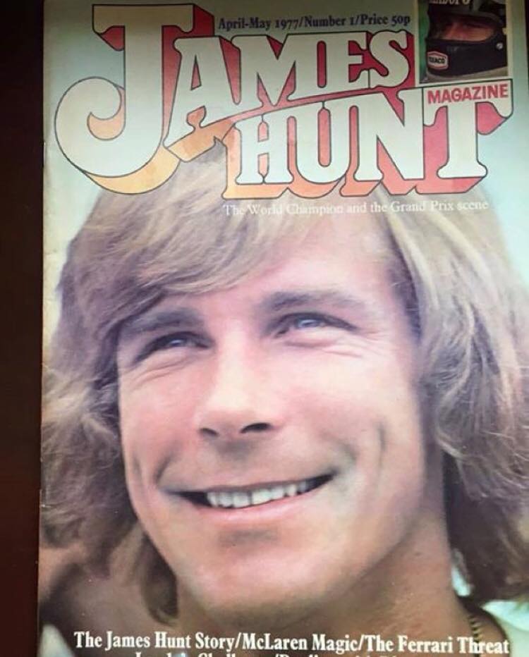 A 1977 magazine with James Hunt.