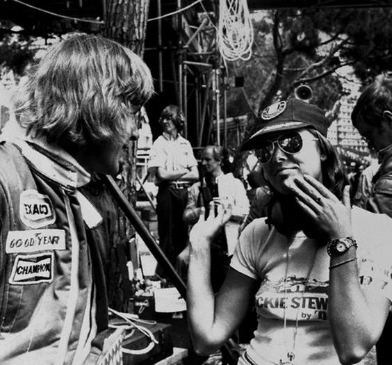 James Hunt and Princess Caroline at the Monaco Grand Prix on 21 May 1977. 