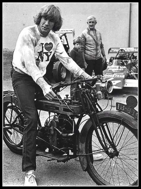 James Hunt on a bike.