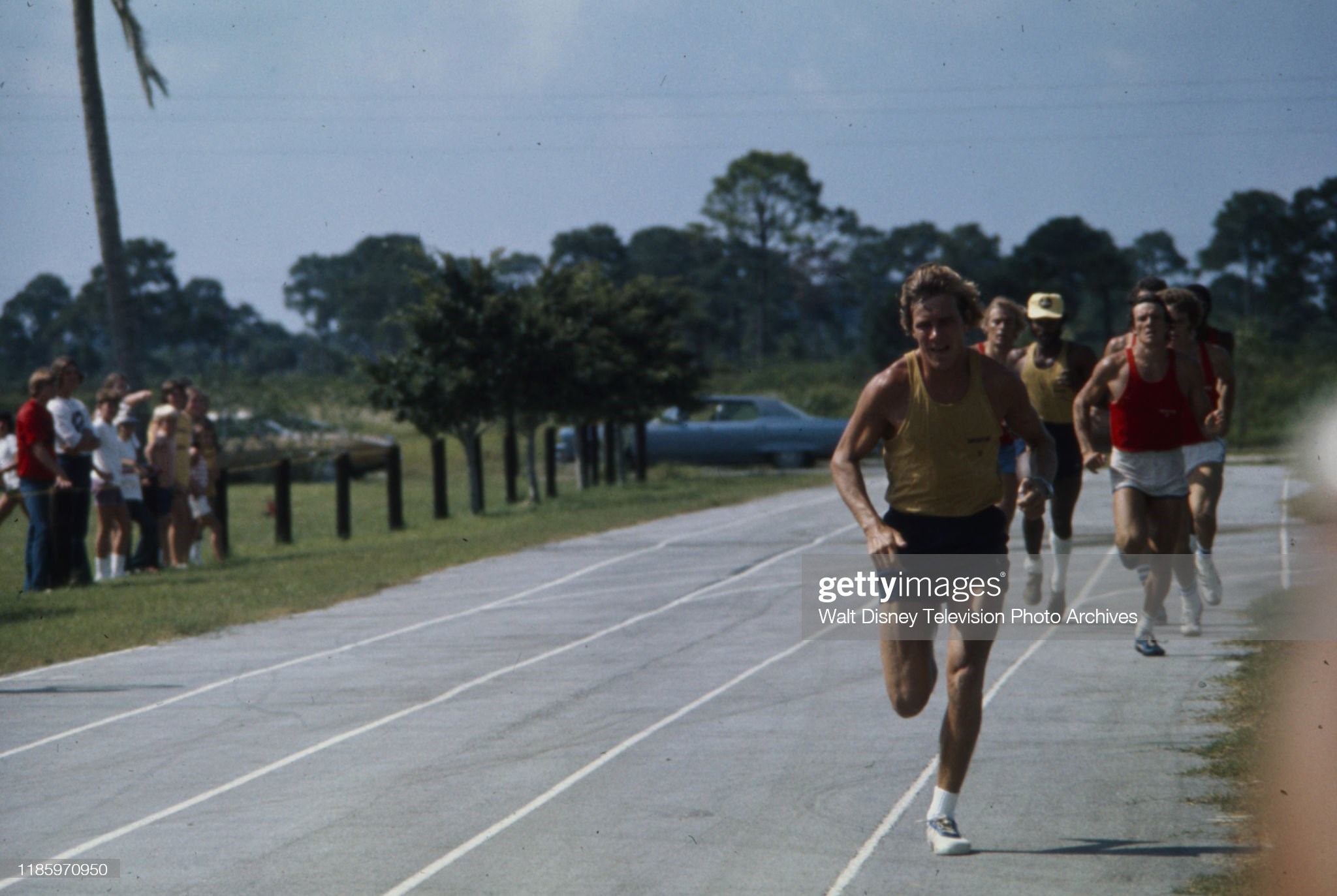 Unspecified - 1975: James Hunt competing in running / track competition on the ABC tv series 'Superstars'. 