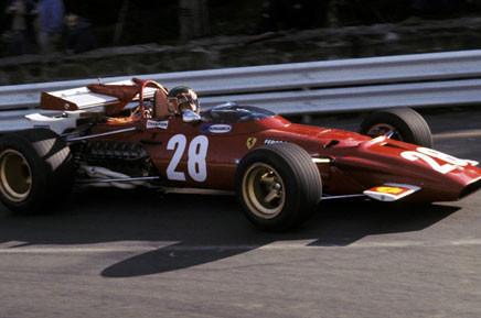 Ignazio Giunti in a Ferrari 312B at Belgium Grand Prix in 1970.