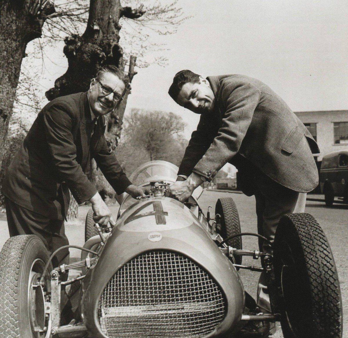 John Cooper with one of his cars.