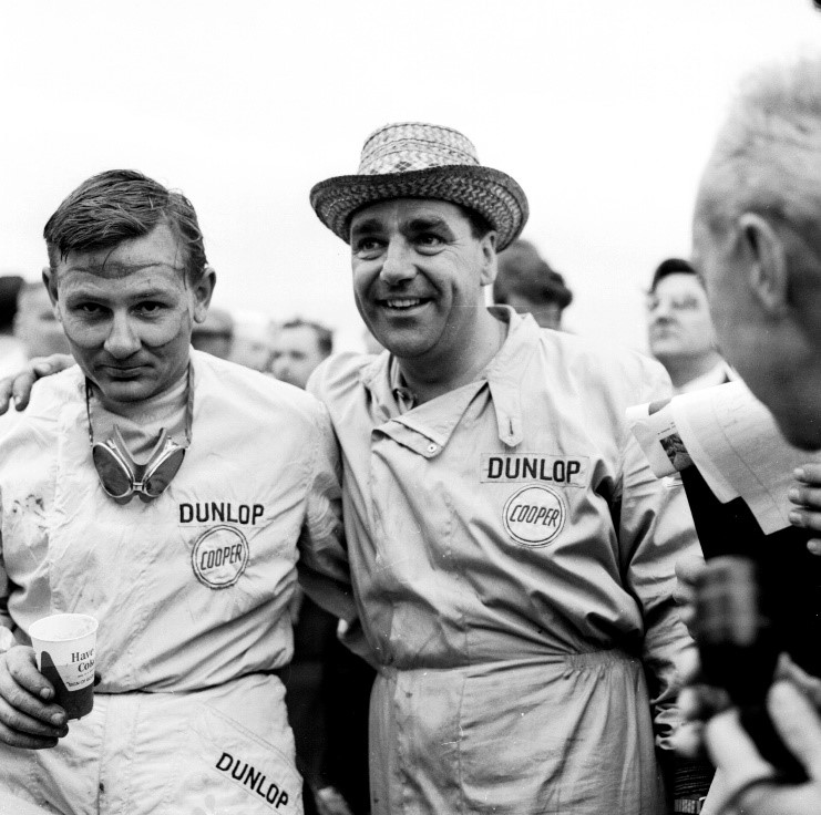 1959 US Grand Prix, John Cooper and Bruce McLaren.