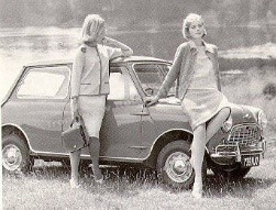 Two girls and a Mini.