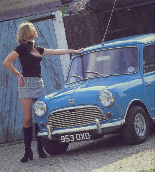 A girl and a Mini.