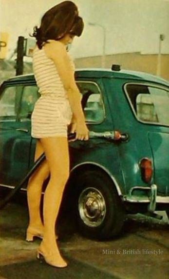A girl and a Mini.