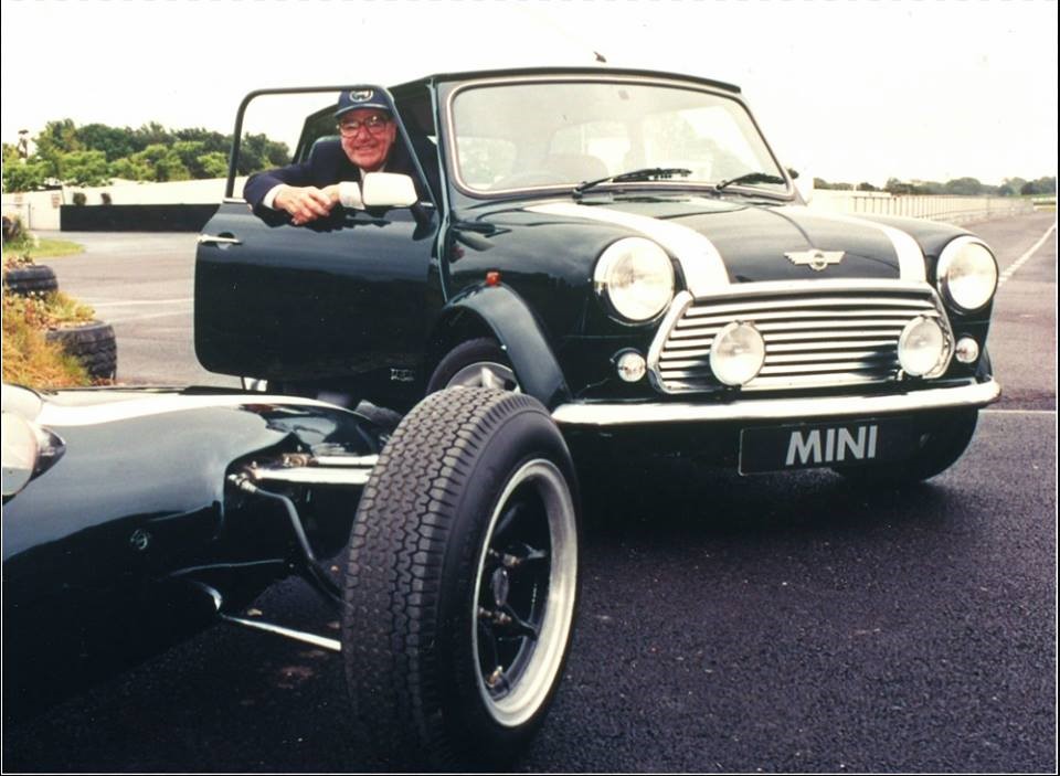 John Cooper in a Mini.