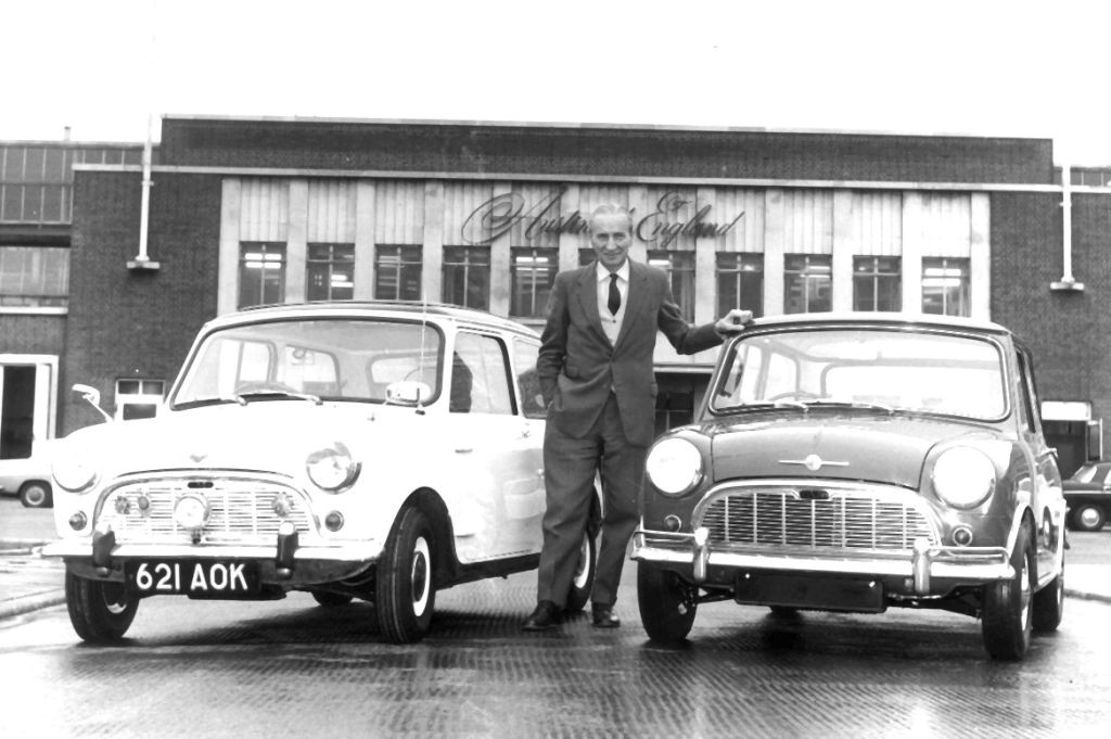 Alec Issigonis and Mini number 1.