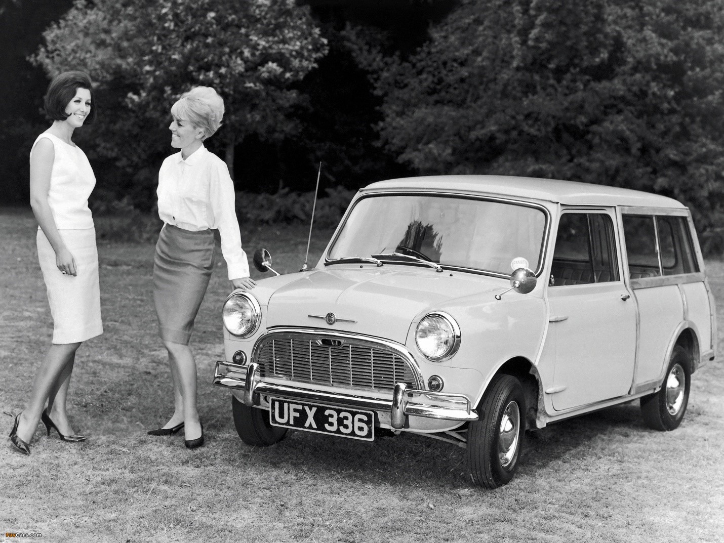 Two girls and a Mini.