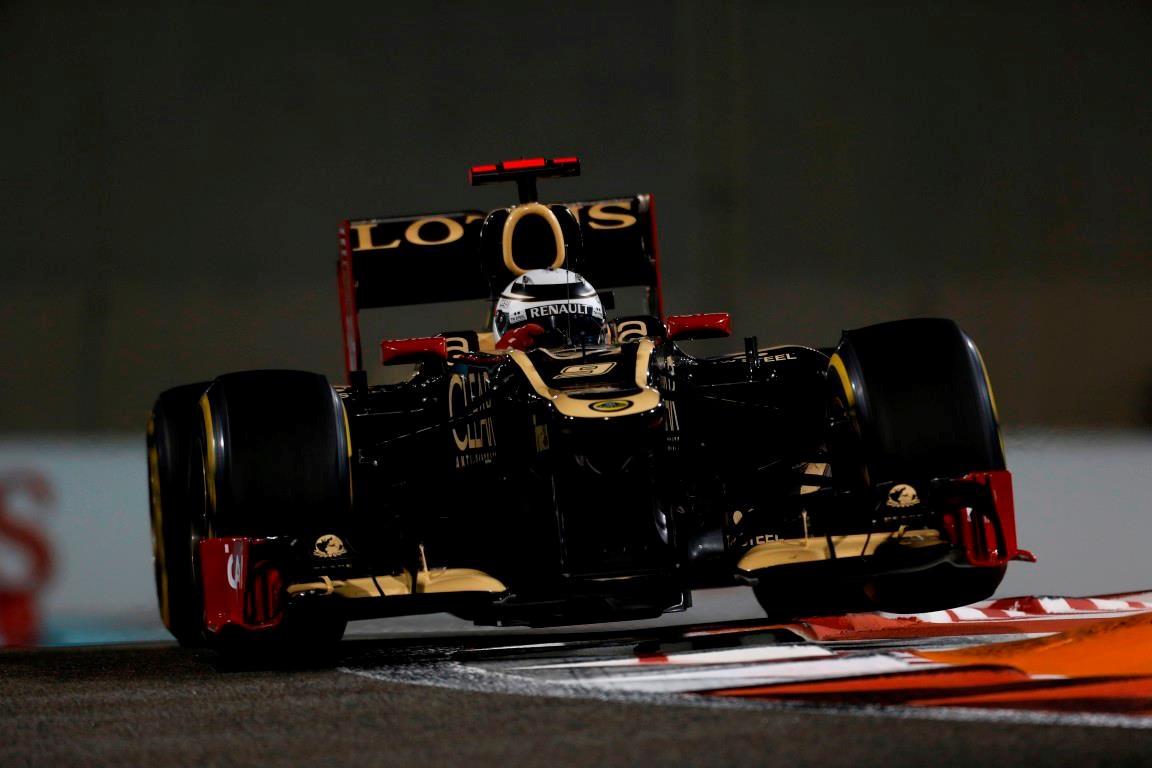 Kimi Raikkonen in a Lotus.