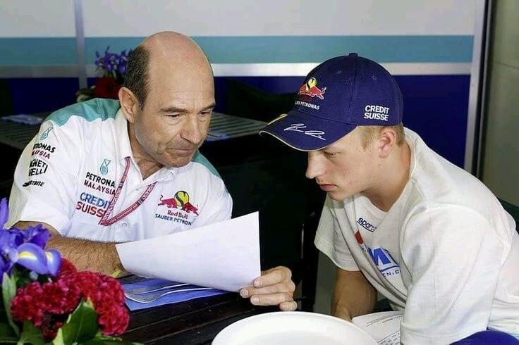 Peter Sauber and Kimi Raikkonen.