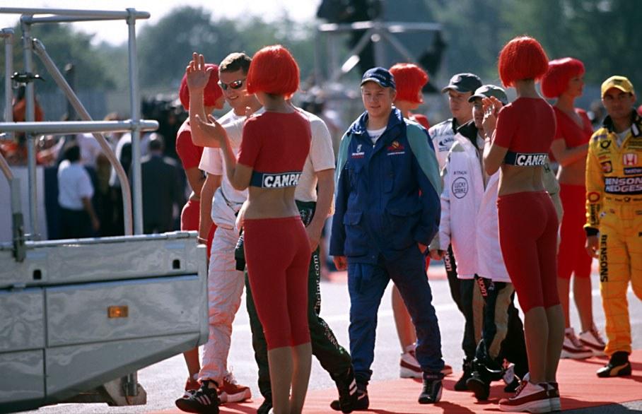 Kimi Raikkonen and David Coulthard at Monza in 2001. 