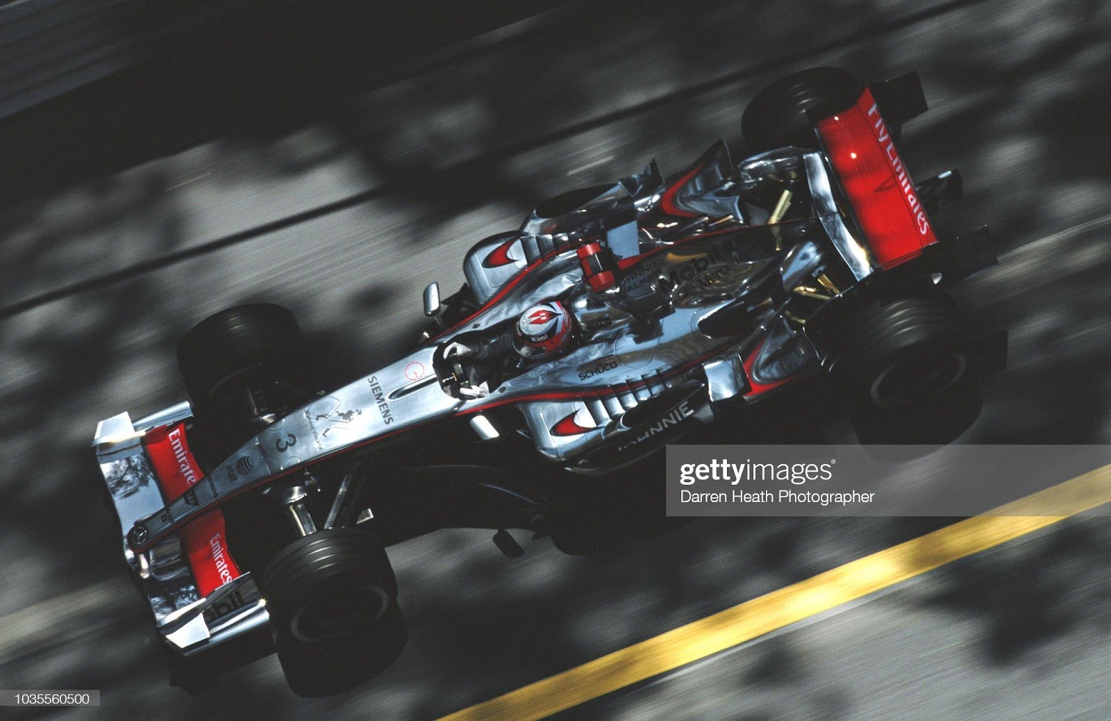 Kimi Raikkonen drives the n.3 McLaren MP4-21 Mercedes V8 during practice for the Formula One Monaco Grand Prix on 28 May 2006.