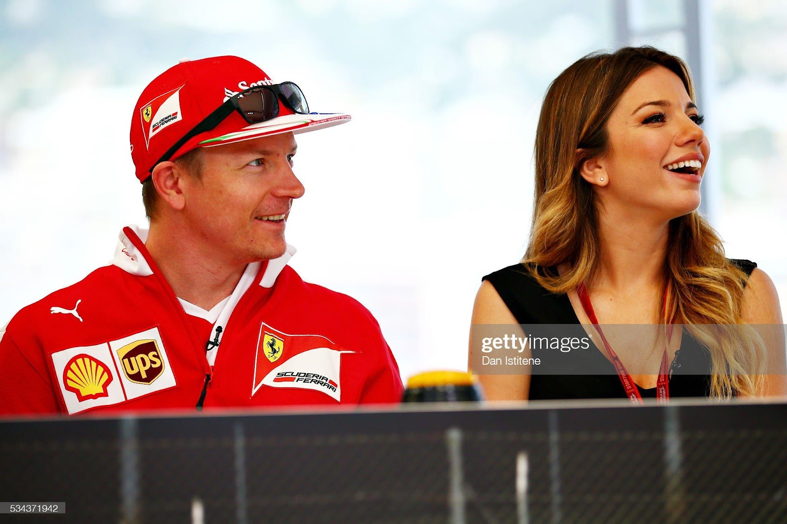 Kimi Raikkonen, Ferrari, with Federica Masolin, Sky F1 Italy, at the Shell F1 quiz during the F1 Grand Prix of Monaco at Circuit de Monaco on May 27, 2016 in Monte-Carlo.