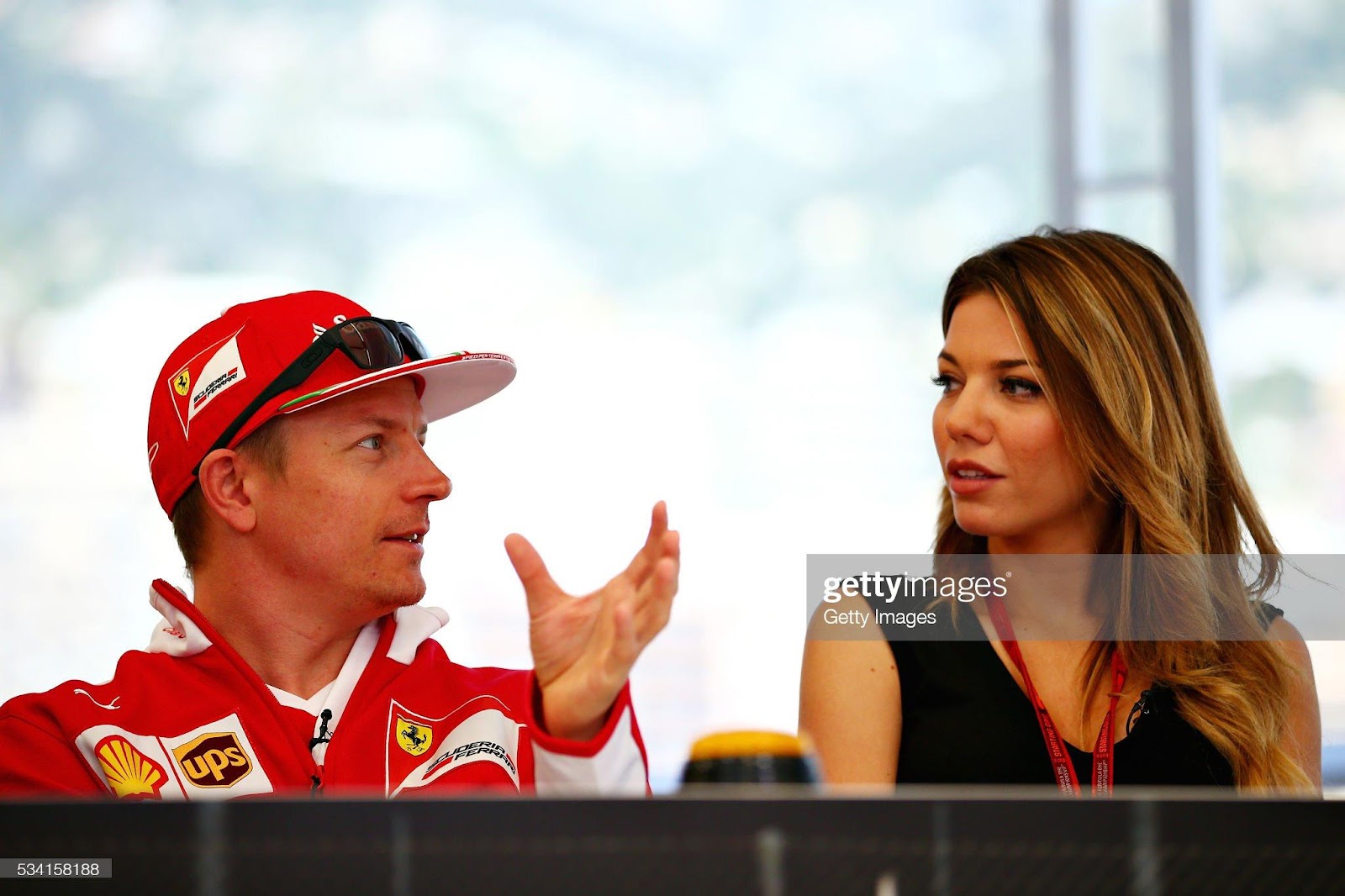 Kimi Raikkonen, Ferrari, with Federica Masolin, Sky F1 Italy, at the Shell F1 quiz during the F1 Grand Prix of Monaco at Circuit de Monaco on May 27, 2016 in Monte-Carlo. 
