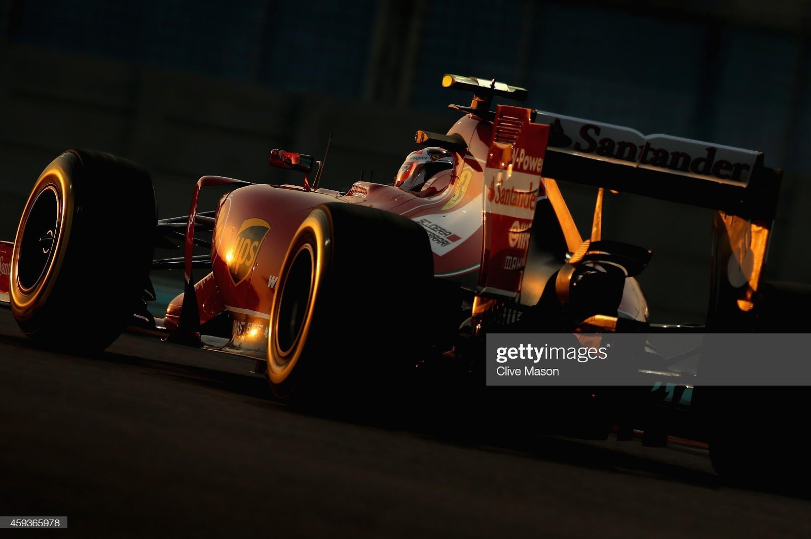 Kimi Raikkonen, Ferrari, drives during practice ahead of the Abu Dhabi F1 Grand Prix at Yas Marina Circuit on November 21, 2014 in Abu Dhabi, United Arab Emirates.