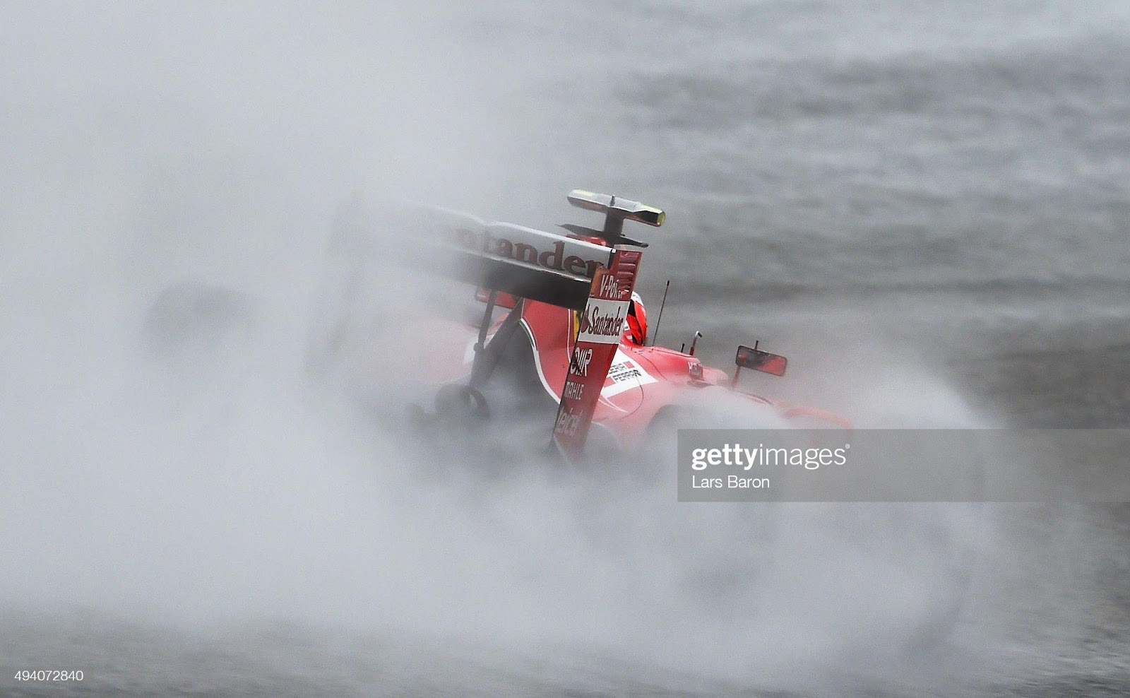 Kimi Raikkonen, Ferrari, drives during final practice for the United States F1 Grand Prix at Circuit of The Americas on October 24, 2015 in Austin, United States.