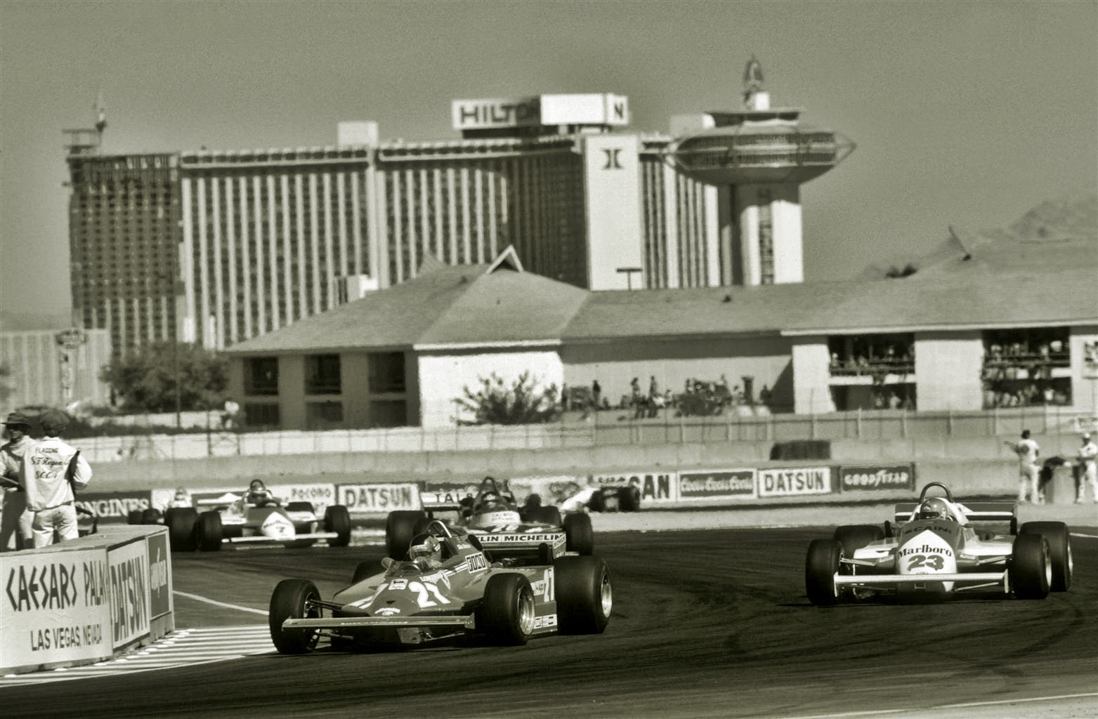 The 1981 Caesars Palace Grand Prix in Las Vegas.