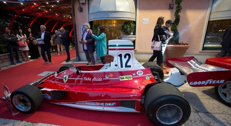 Niki Lauda's Ferrari 312T at the Smeraldo restaurant.