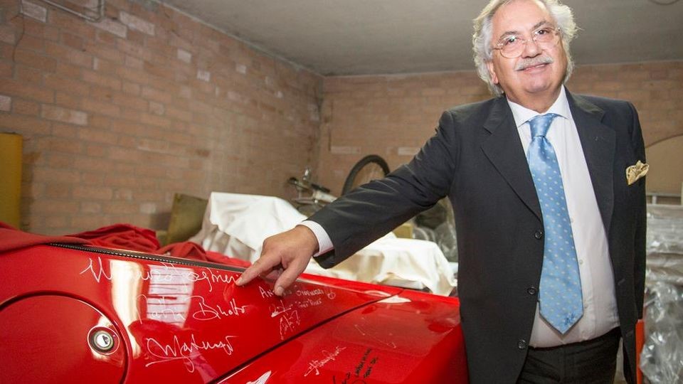 Lello Apicella and his Ferrari Testa Rossa.