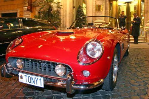 Little Tony bequeathed his wonderful and precious Ferrari California license plate San Marino “Tony 1” to five of his dearest friends.