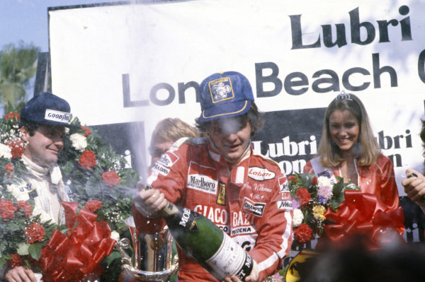The podium of the 1979 Long Beach Grand Prix.