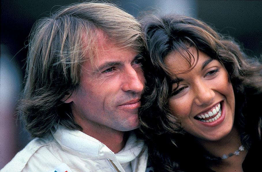 Jacques Laffite with a girl. USA-West, Long Beach, 1979.