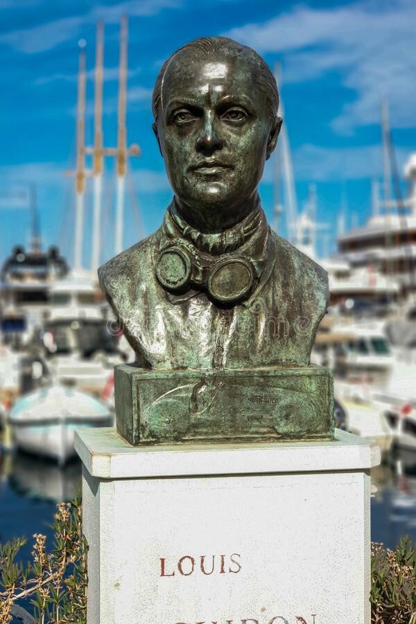 The bust of Louis Chiron along the streets of Monte Carlo. 